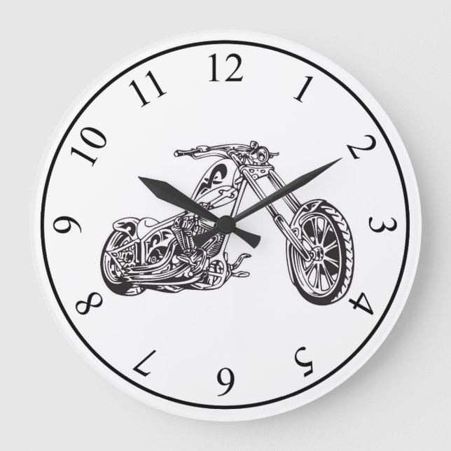 Motorcycle Large Clock (Front)