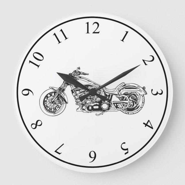 Motorcycle Large Clock (Front)