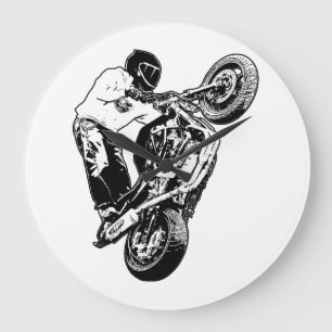 Motorcycle large clock