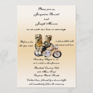 Motorcycle Love Wedding Invitations