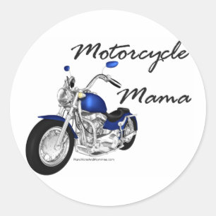 Motorcycle Mama Classic Round Sticker