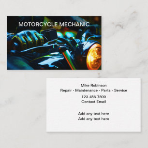 Motorcycle Mechanic Unique Business Cards