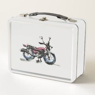 Motorcycle Metal Lunch Box