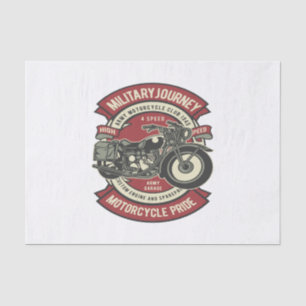 Motorcycle Military Tissue Paper