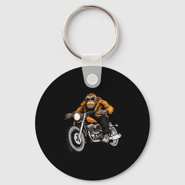 Motorcycle Monkeys  Key Ring (Front)