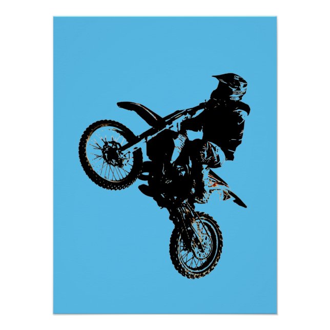 Motorcycle Motocross Extreme Sports Bike Poster (Front)