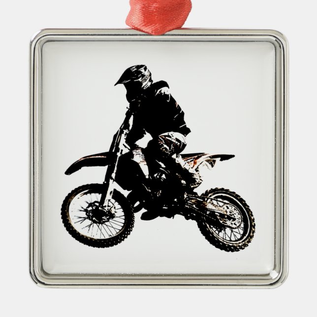 Motorcycle Motocross Metal Tree Decoration (Front)