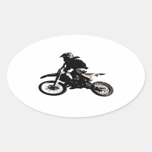 Motorcycle Motocross Oval Sticker
