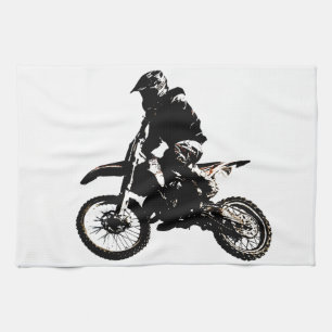 Motorcycle Motocross Tea Towel