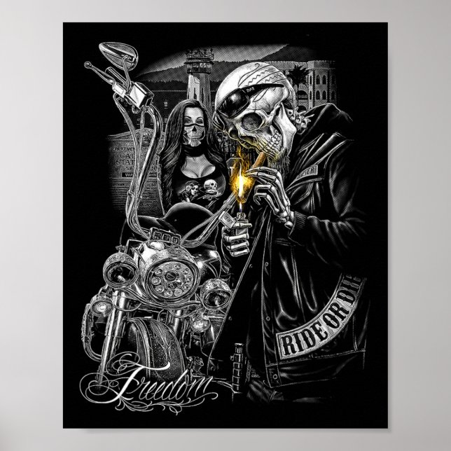 Motorcycle Motor Cycle Motorcycle Mechanic Hallowe Poster (Front)
