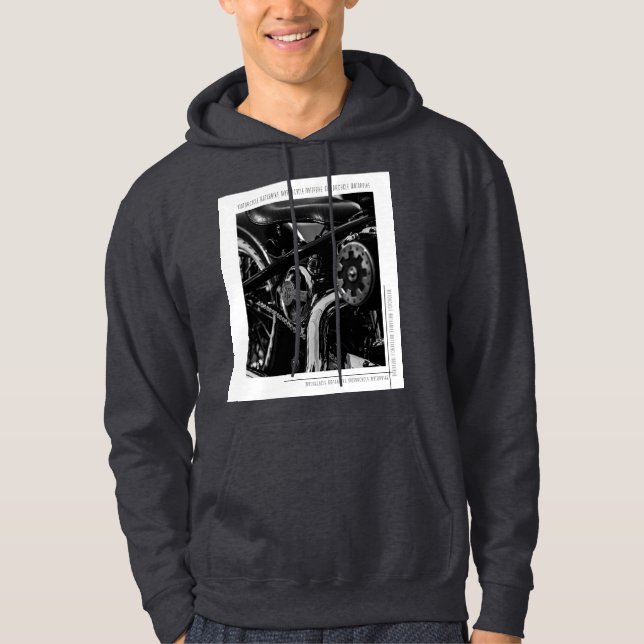 Motorcycle Motorbike Biker Ride Rider Hoodie (Front)