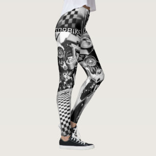 Motorcycle Motorbike Biker Ride Rider Leggings