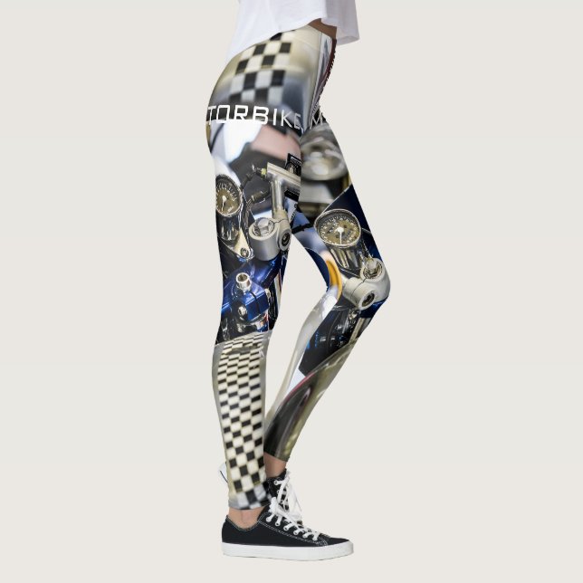 Motorcycle Motorbike Biker Ride Rider Leggings (Right)