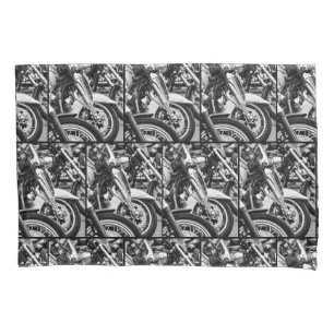 Motorcycle Motorbike Biker Ride Rider Pattern Pillowcase