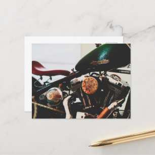 Motorcycle Motorbike Biker Ride Rider Postcard