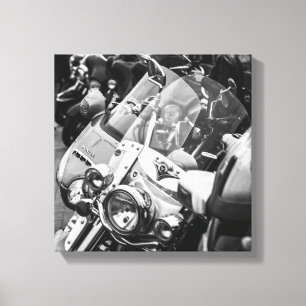 Motorcycle Motorbike Bikers Ride Riders Details Canvas Print
