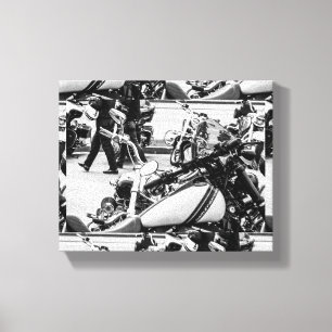 Motorcycle Motorbike Bikers Ride Riders Details Canvas Print