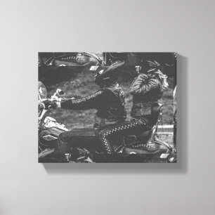 Motorcycle Motorbike Bikers Ride Riders Details Canvas Print