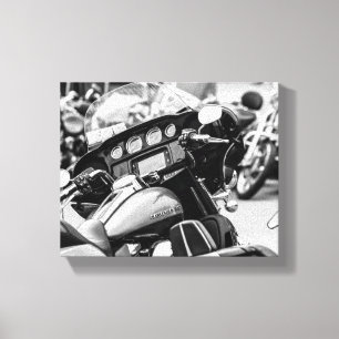 Motorcycle Motorbike Bikers Ride Riders Details Canvas Print