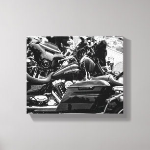 Motorcycle Motorbike Bikers Ride Riders Details Canvas Print