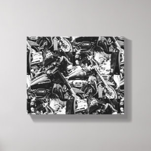 Motorcycle Motorbike Bikers Ride Riders Details Canvas Print