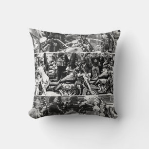 Motorcycle Motorbike Bikers Ride Riders Lifestyle Cushion