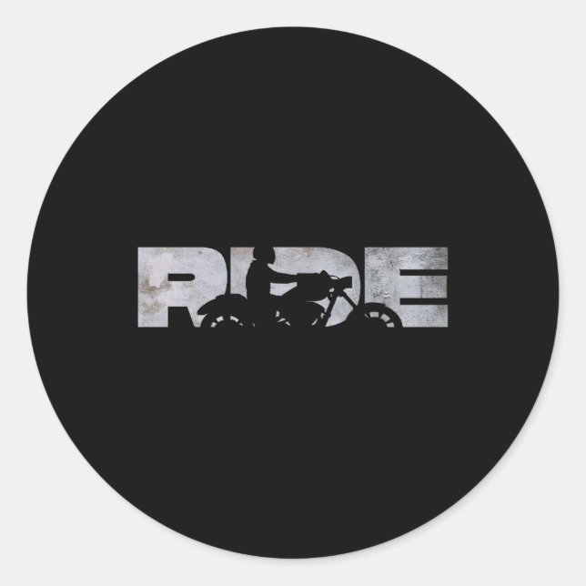 Motorcycle Motorcycle Classic Round Sticker (Front)