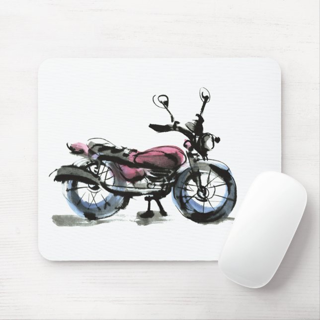 Motorcycle Mouse Mat (With Mouse)