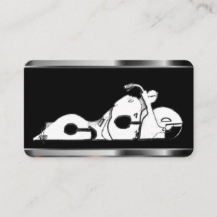 Motorcycle on Black Template Business Card
