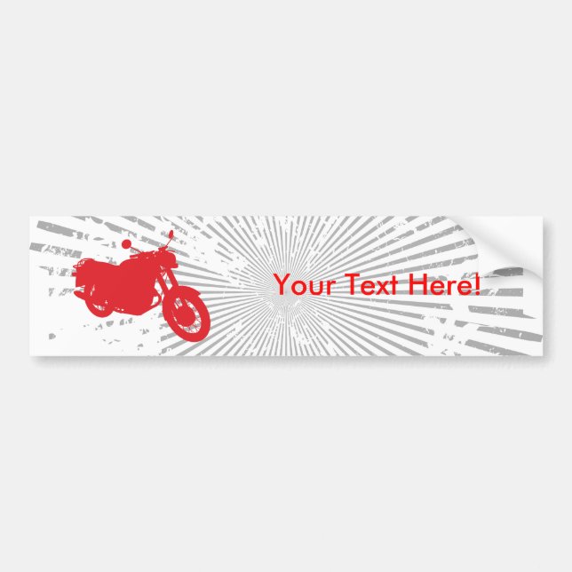 Motorcycle: Outline Profile: Bumper Sticker (Front)