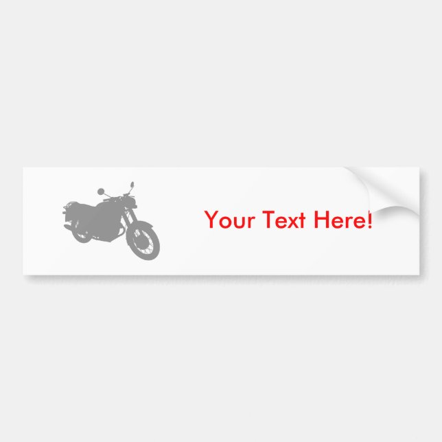 Motorcycle: Outline Profile: Bumper Sticker (Front)