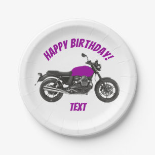 Motorcycle Paper Plate