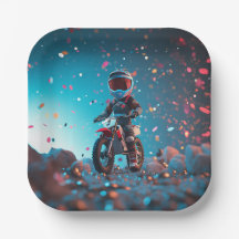 Motorcycle Paper Plate | Boys Birthday party