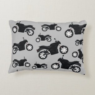 Motorcycle Pattern Decorative Cushion