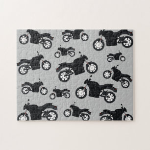 Motorcycle Pattern Jigsaw Puzzle