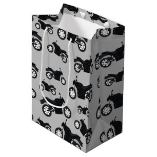 Motorcycle Pattern Medium Gift Bag