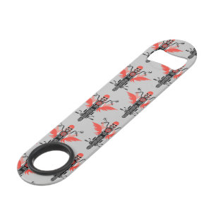 Motorcycle Pattern Motorcyclist Biker Orange Wings