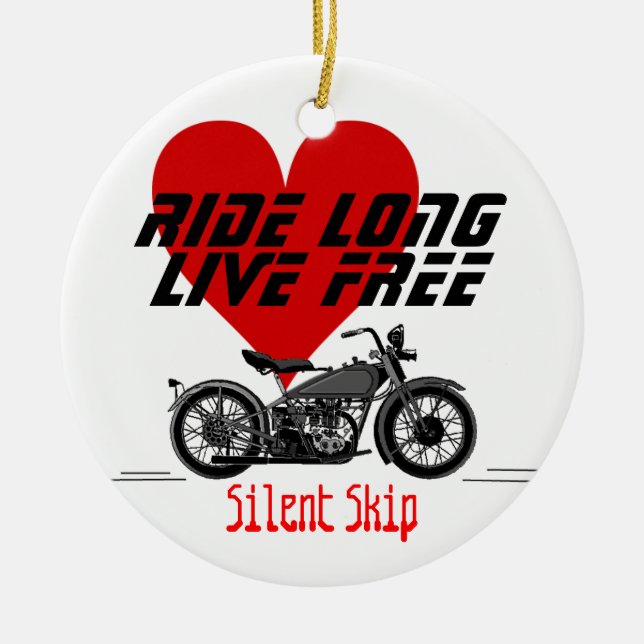 Motorcycle-Personalise It Ceramic Tree Decoration (Front)