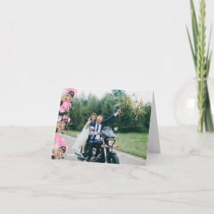 Motorcycle Photo Wedding Thank You Card