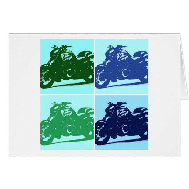 Motorcycle Pop Art (Front Horizontal)