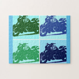 Motorcycle Pop Art Jigsaw Puzzle