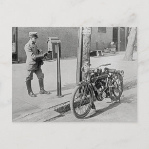 Motorcycle Postman, 1909 Postcard