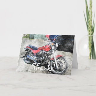 Motorcycle Power Biker Transport Gift Thank You Card