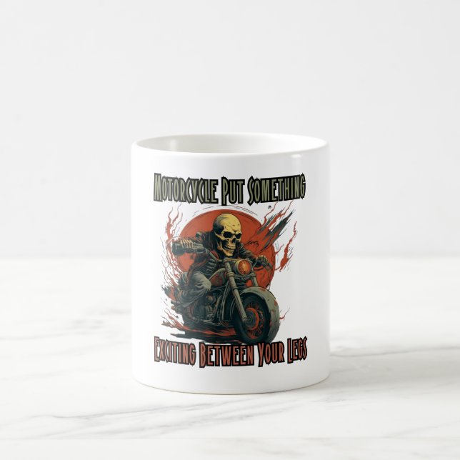 Motorcycle put something exciting between your leg coffee mug (Center)