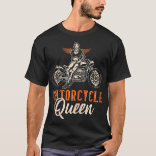 Motorcycle Queen Biker Girl Vintage Motorbike Bike T-Shirt