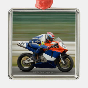 Motorcycle Race Metal Tree Decoration