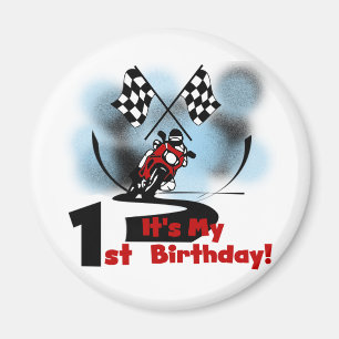 Motorcycle Racing 1st Birthday Tshirts and Gifts Magnet