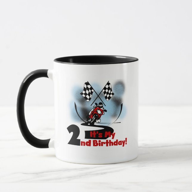 Motorcycle Racing 2nd Birthday Tshirts and Gifts Mug (Left)