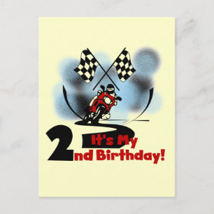 Motorcycle Racing 2nd Birthday Tshirts and Gifts Postcard
