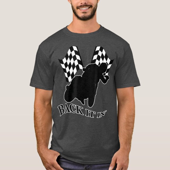 Motorcycle racing Flat track T shirts back it in (Front)